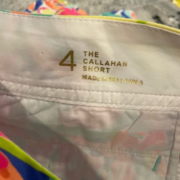 Lilly Pulitzer Floral Tropical The Callahan Shorts Women’s Sz 4 Mid Rise Cotton - Picture 9 of 10